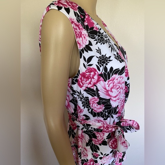 Jones New York Floral Wrap Dress Sz 6 - Picture 2 of 4